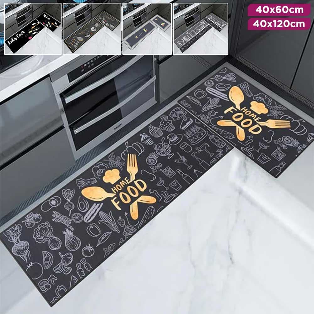 Kitchen Mat 2Pcs Set with Non-Slip Backing 40 x 60cm - 40 x 120cm