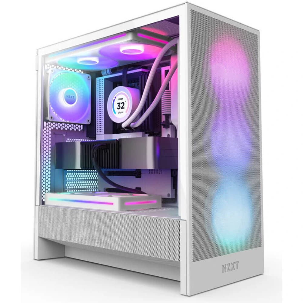 NZXT H5 Flow RGB (2024) Compact Mid-Tower ATX Case With RGB Fans
