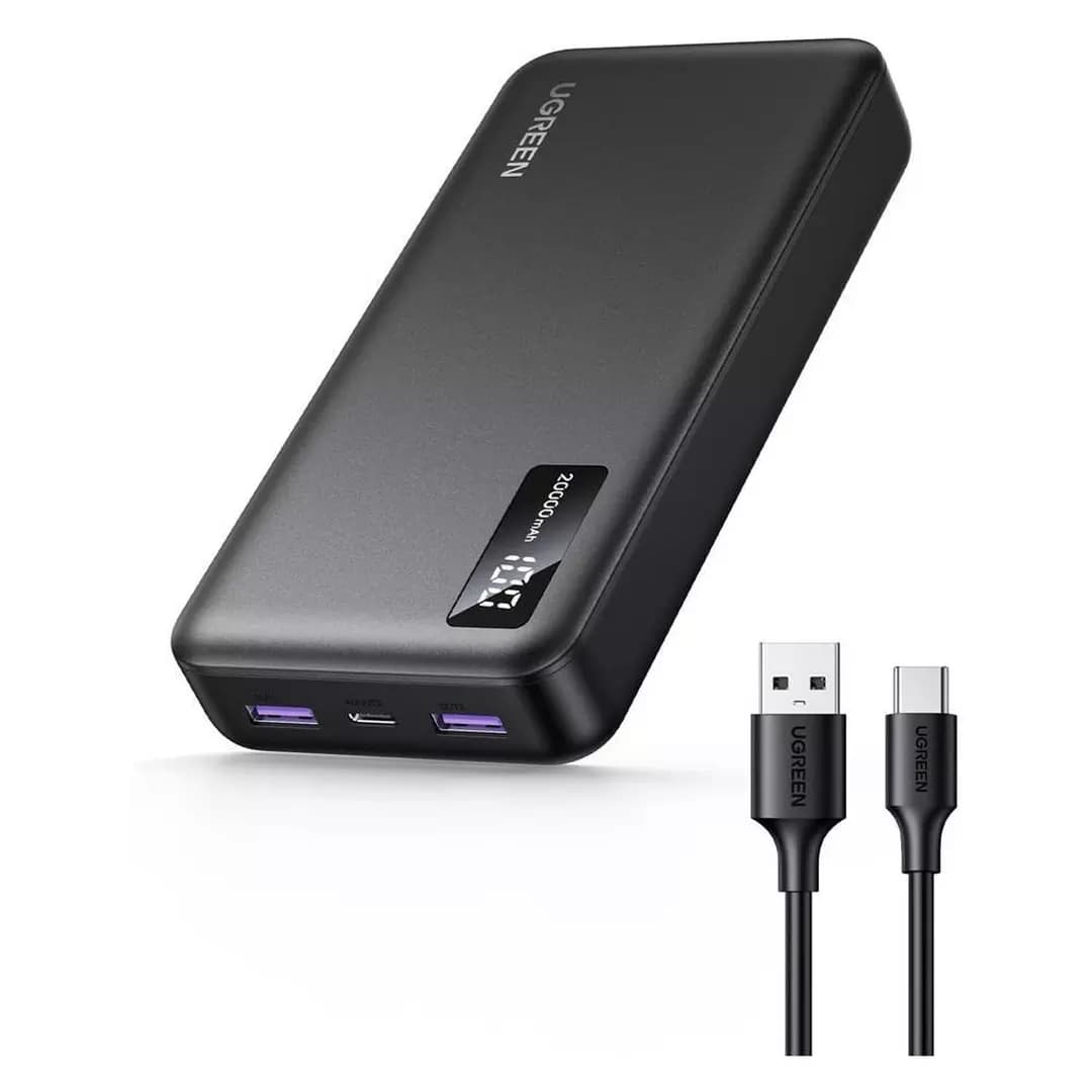 UGREEN 20000mAh Power Bank with Built-in USB-C Connector