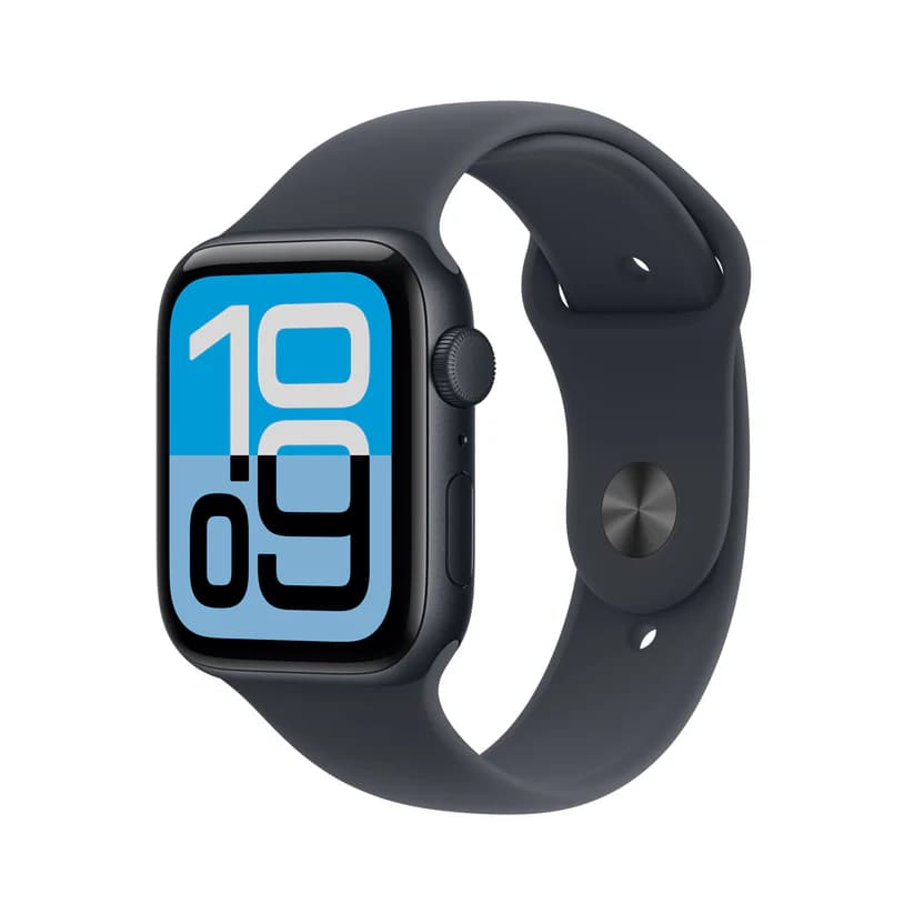Apple Watch SE GPS 44mm Silver Aluminium Case with White Sport Band