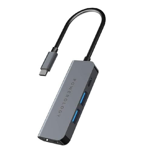Powerology 4 in 1 USB-C Hub with HDMI / USB 3.0