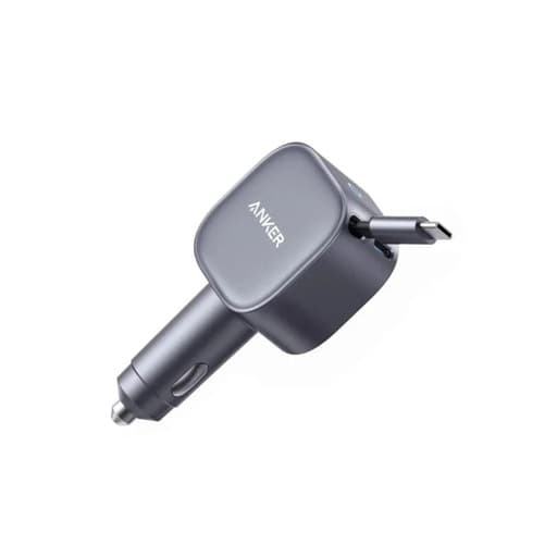 Anker Nano Car Charger (75w,usb-c Port, Built-in Retractable Usb-c Cable)