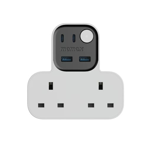 Momax 1-Charge Work Flow T-shaped Extention 2 Socket with USB