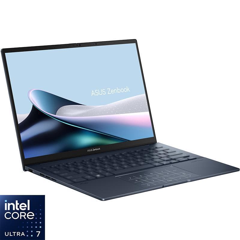 Asus Zenbook 14 Laptop, AI, 14", Intel Core Ultra 7, 16 GB RAM, 1 TB M.2 NVMe PCIe 4.0 SSD, Windows 11 Home, Intel Arc Graphics
