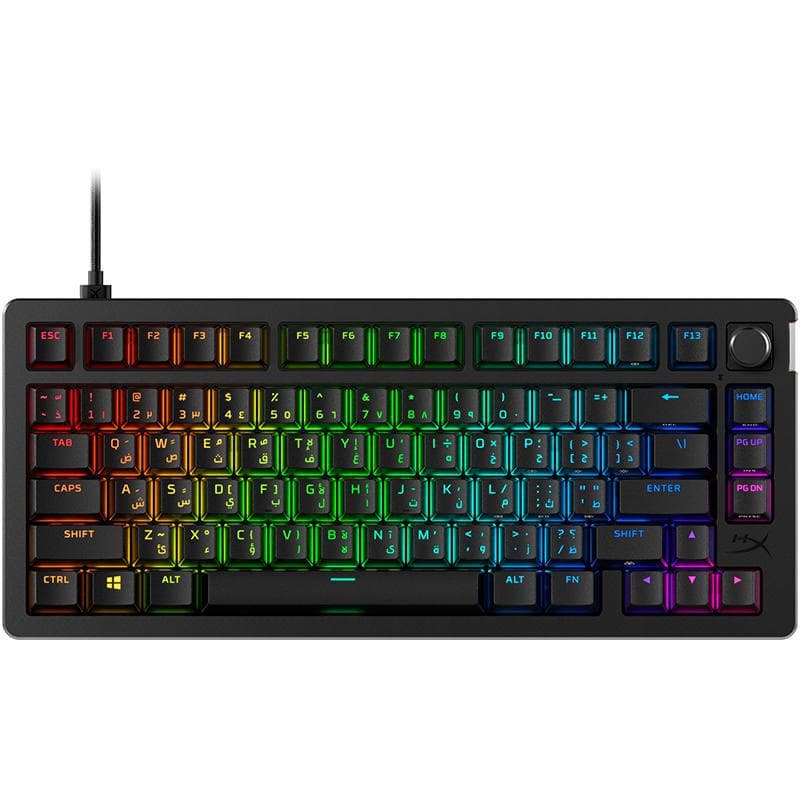 HyperX Alloy Rise 75% Mechanical Switches Gaming Keyboard, Wired, for Laptop/Desktop Computer/Gaming Desktop Computer/CPU Windows OS