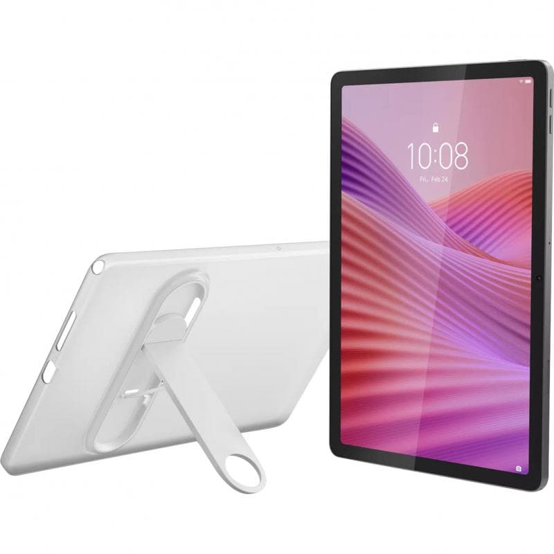 Lenovo Tab Tablet - Wi-Fi Clear Case with Built-in Kickstand 2026, 10.1", 128 GB (eMMC), Luna Grey, 8-core CPU