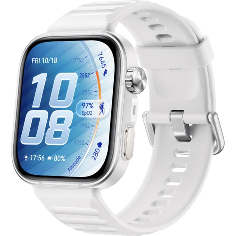 HUAWEI WATCH FIT 5 Pro Smartwatch, GPS, 1.92", White Aluminum Ceramic Case, White Fluoroelastomer Strap, One Size