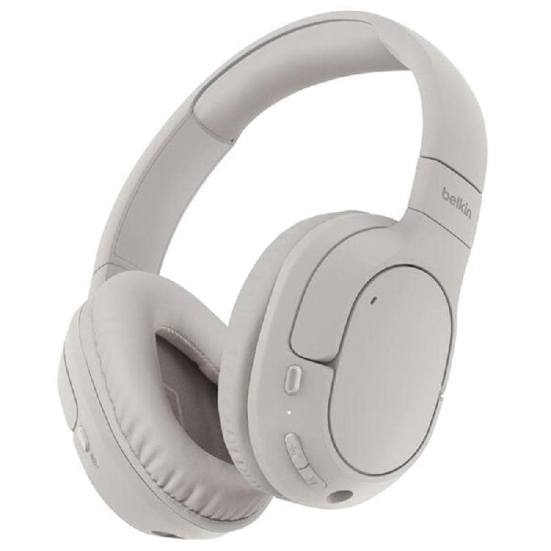 Belkin SoundForm Surround ENC Over-Ear Headphones, Environmental Noise Cancellation, Bluetooth/Wired (Optional), USB (Charging), Built-in Microphone