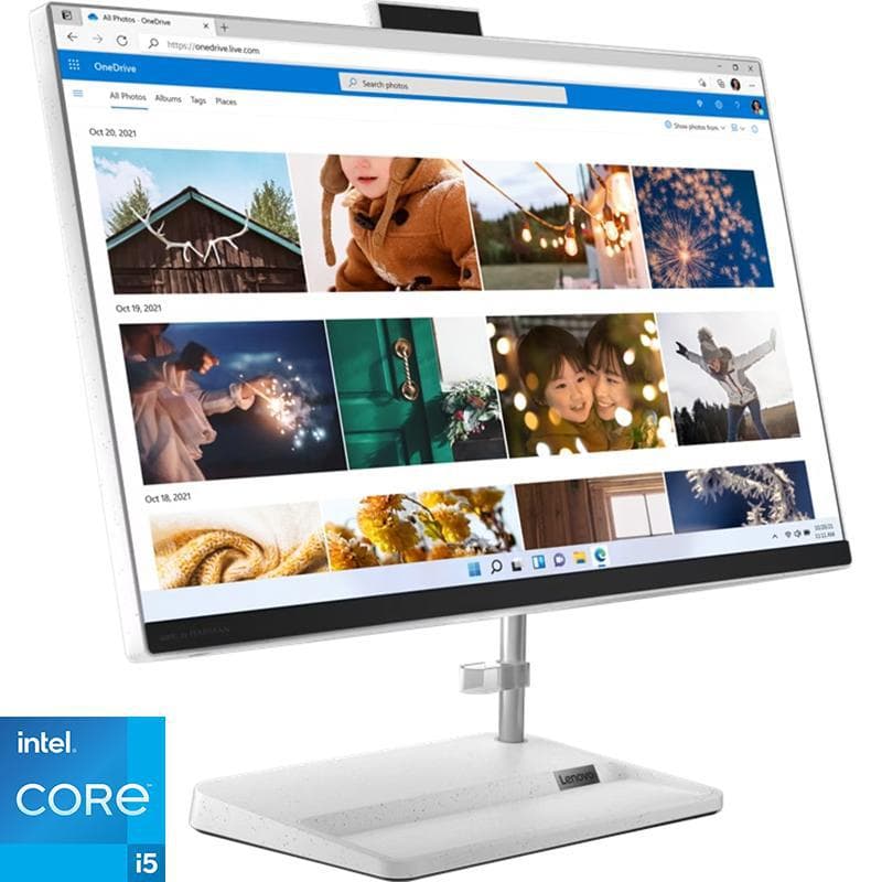 Lenovo IdeaCentre Desktop Computer, 23.8", Intel Core i5, 8 GB RAM, 512 GB PCIe NVMe M.2 SSD, NVIDIA GeForce 2 GB,