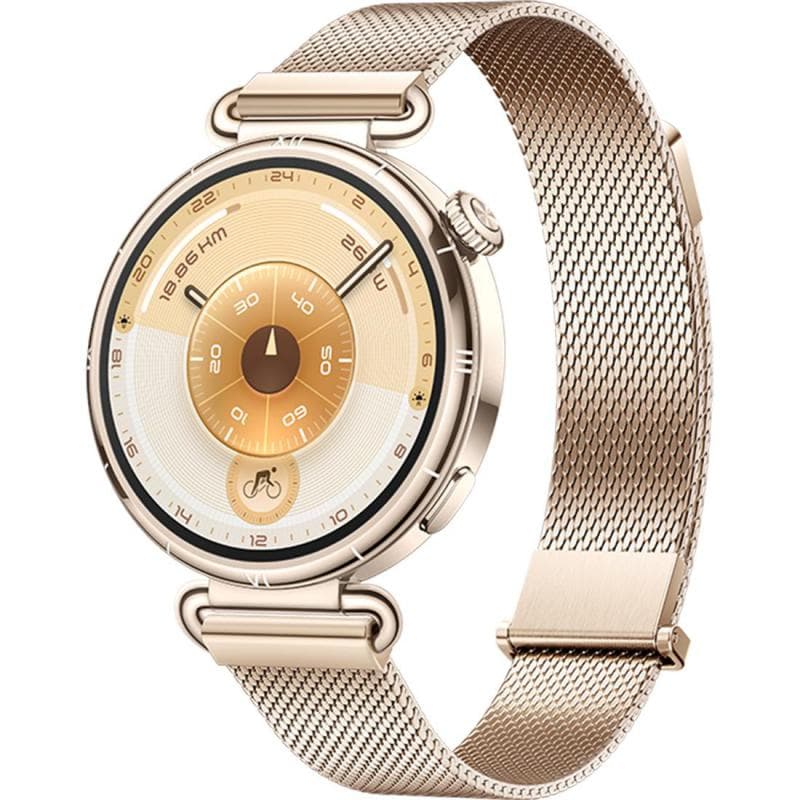 HUAWEI Watch GT 6 41 Smartwatch, GPS, 1.32", Gold Stainless Steel Case, Gold Milanese Strap, One Size