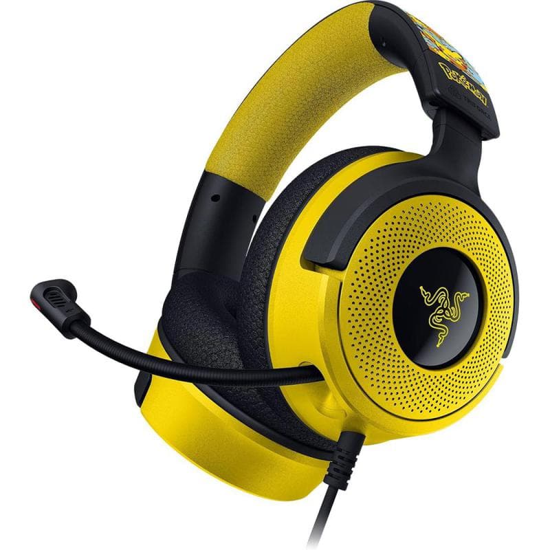 Razer Kraken V4 X Pokemon Edition RGB Gaming Headset, Passive Noise Isolation, Wired, USB (Charging), Retractable Microphone