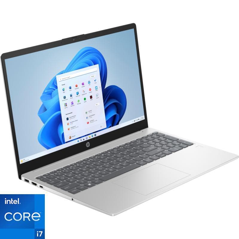 HP Notebook 15-fd0131ne Laptop, 15.6", Intel Core i7, 16 GB RAM, 512 GB NVMe M.2 SSD, Windows 11 Home, Intel Iris Xe Graphics
