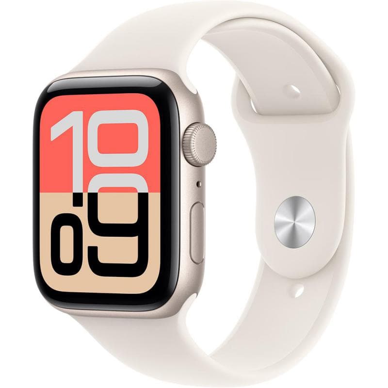Apple Watch SE 3 40 Smartwatch, GPS, Starlight Aluminum Case, Starlight Sport Band, Medium/Large