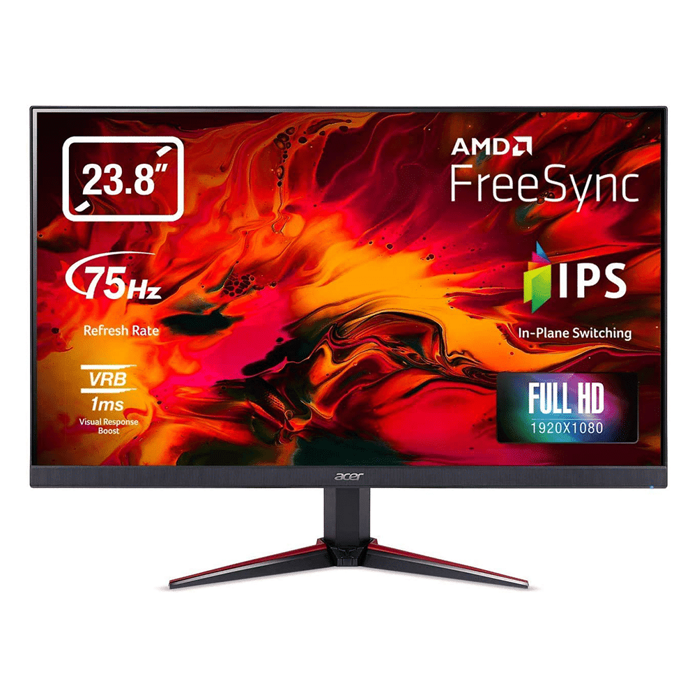 Acer Nitro VGO VG240Y 23.8″ FHD IPS 75Hz 1ms AMD Free-Sync Gaming Monitor