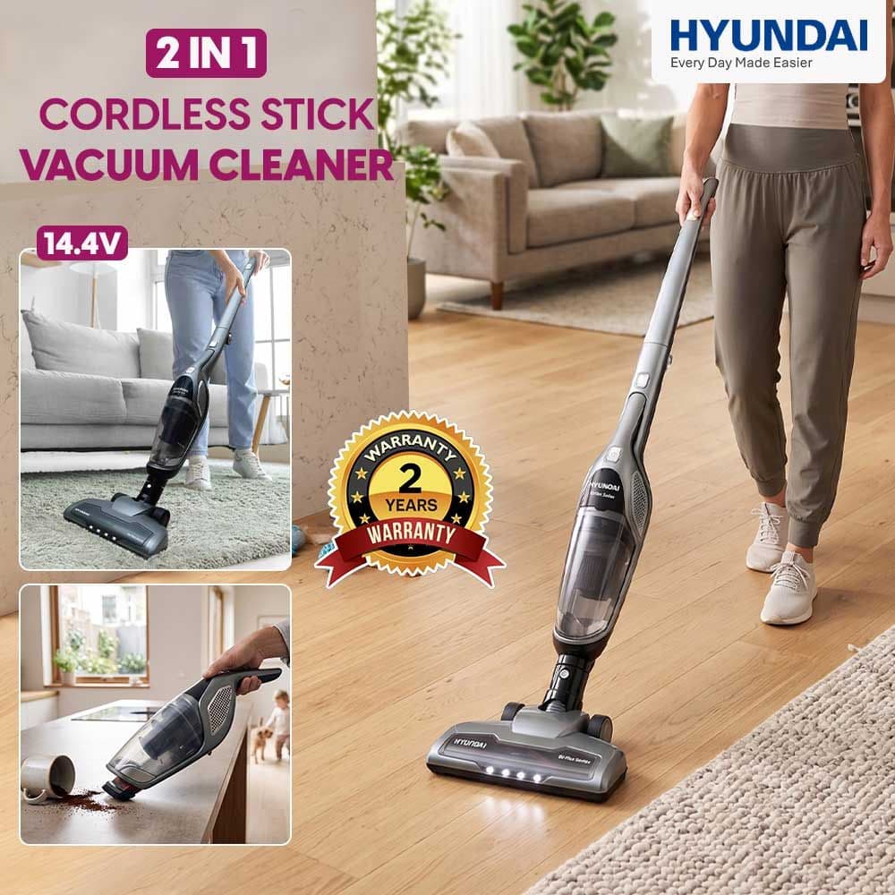 2 in 1 Cordless Stick Vacuum Cleaner 14.4V by Hyundai