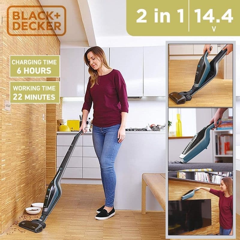 2 in 1 Cordless Stick Vacuum Cleaner 14.4V by Black & Decker (New Product / Open Box)