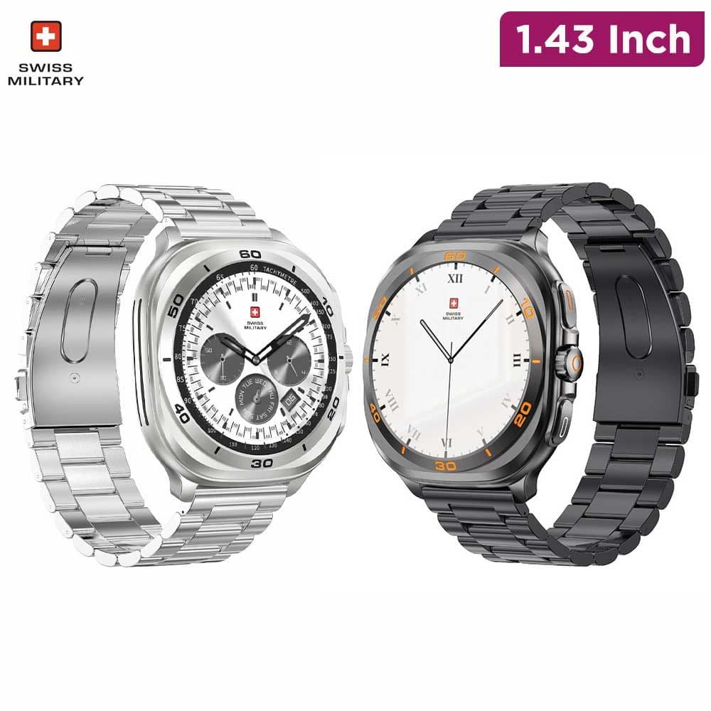 DOM 7 AMOLED Smart Watch with Metal Strap by Swiss Military