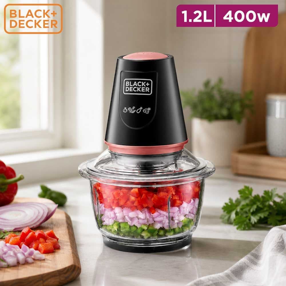 Black & Decker 400W Glass Chopper 1.2L