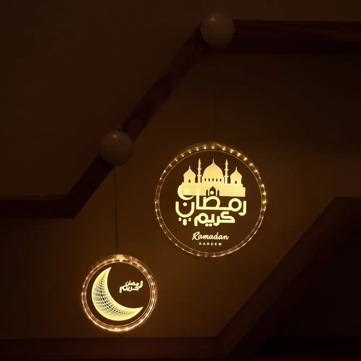 Hanging Ramadan Decorative Mosque LED Light 23.8 x 23.8