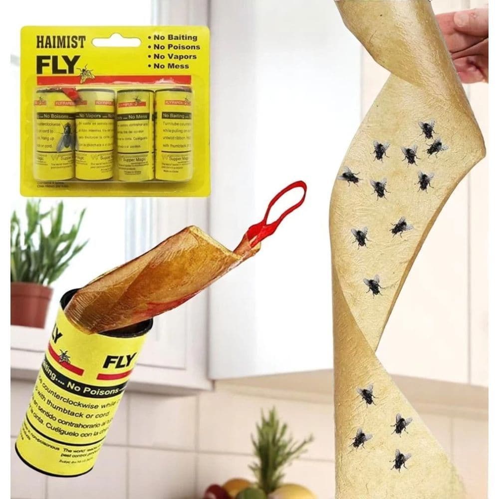 4-Roll Sticky Fly Trap 70 cm
