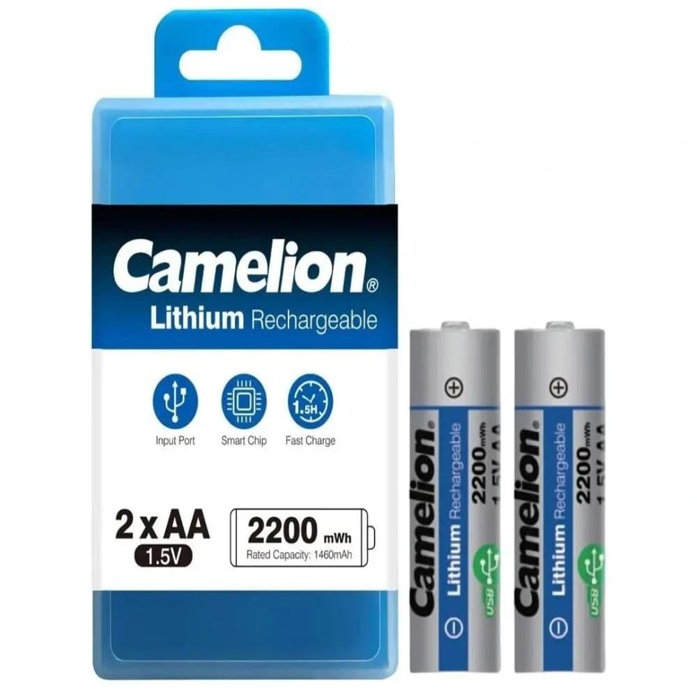 Camelion Rechargeable AA Lithium Batteries 1.5V - 2 Pieces