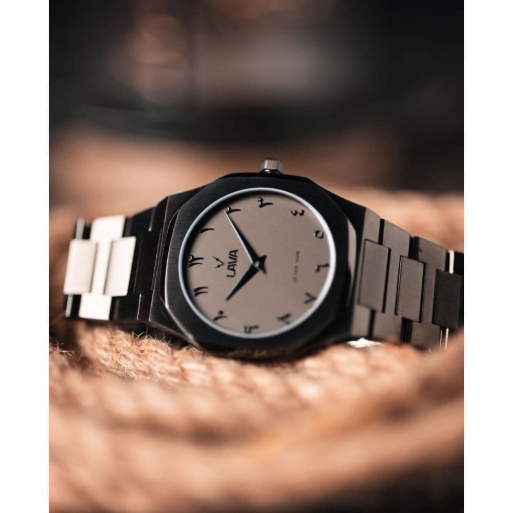 Lava Smoke Silver UltraThin Watch with Stainless Steel Strap
