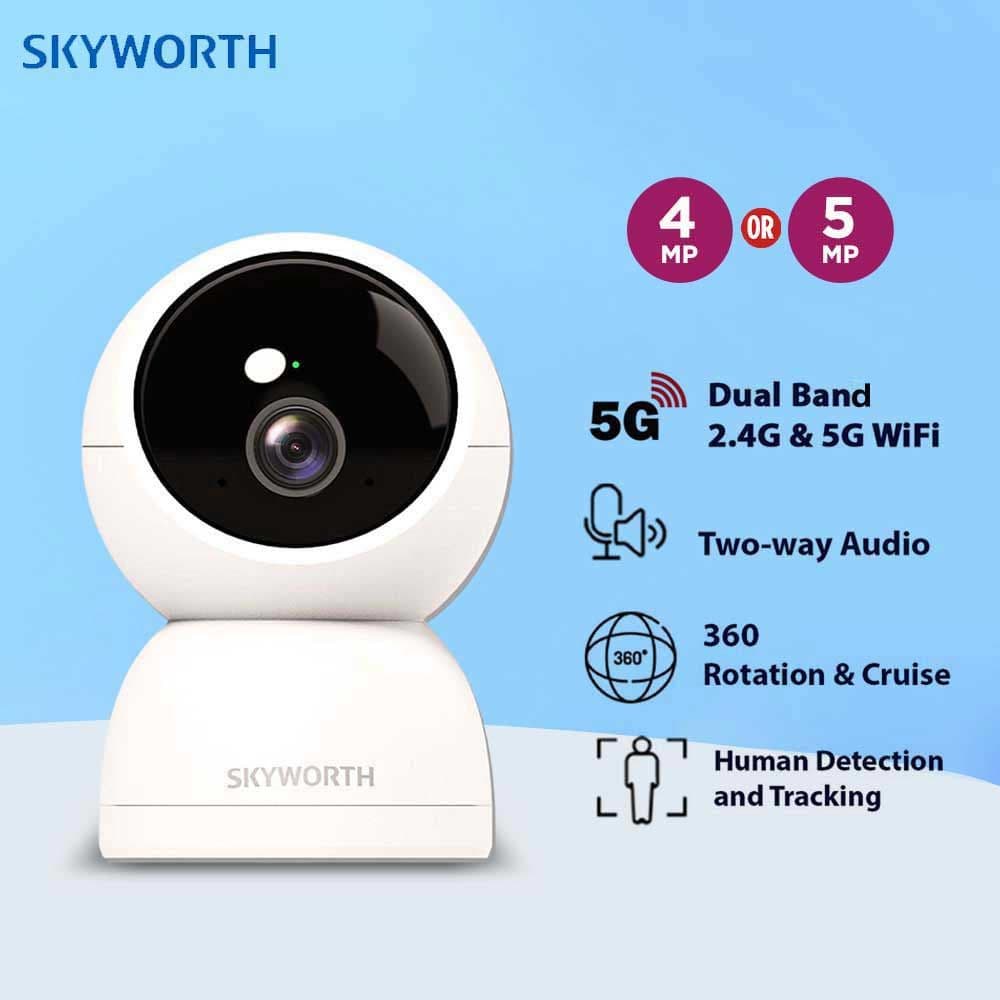 Smart WIFI 4 or 5MP Security Camera with Motion Detection by Skyworth