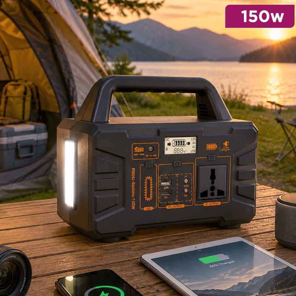 Portable Power Station for Camping and Emergency Use 150W