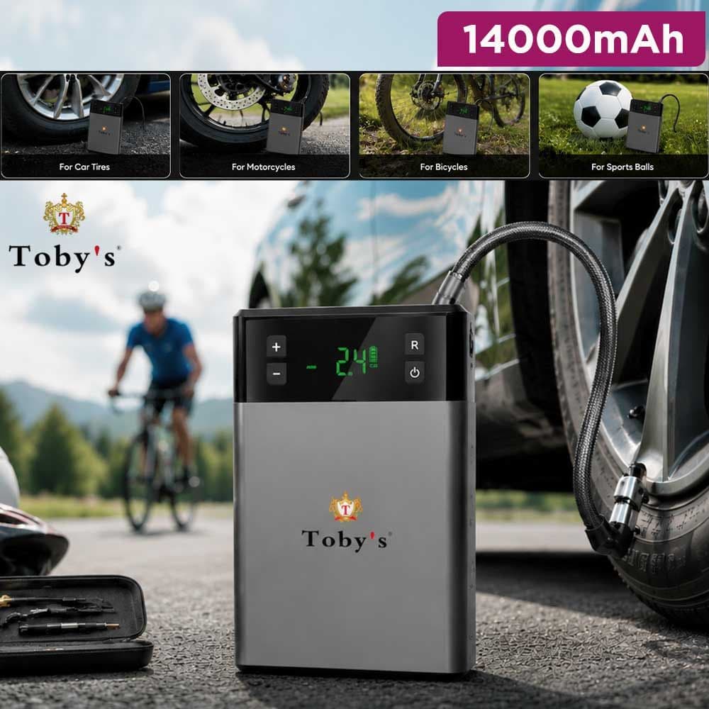 Portable Air Pump 14000mAh with USB and Type-C Ports by Toby’s