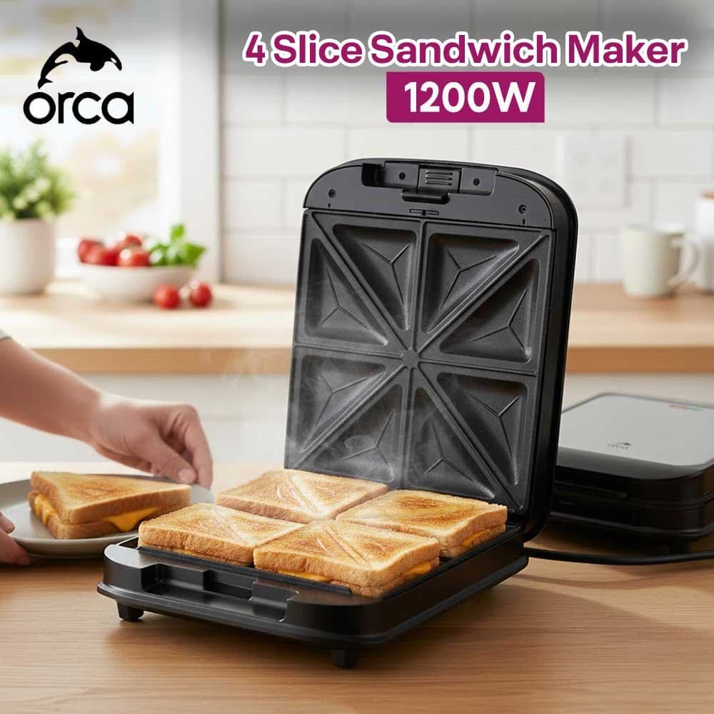 Orca 4 Slice Sandwich Maker 1200W