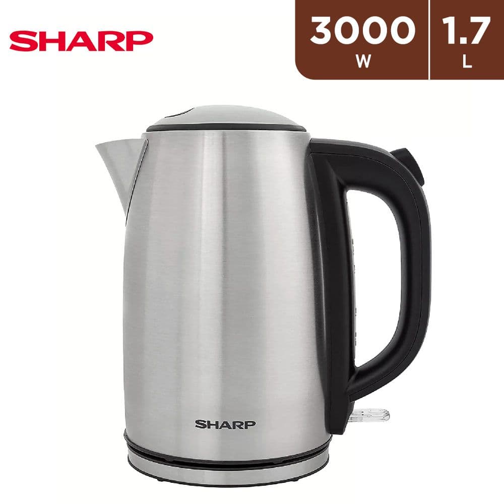 Stainless Steel Electric Kettle by 1.7L 3000W by Sharp