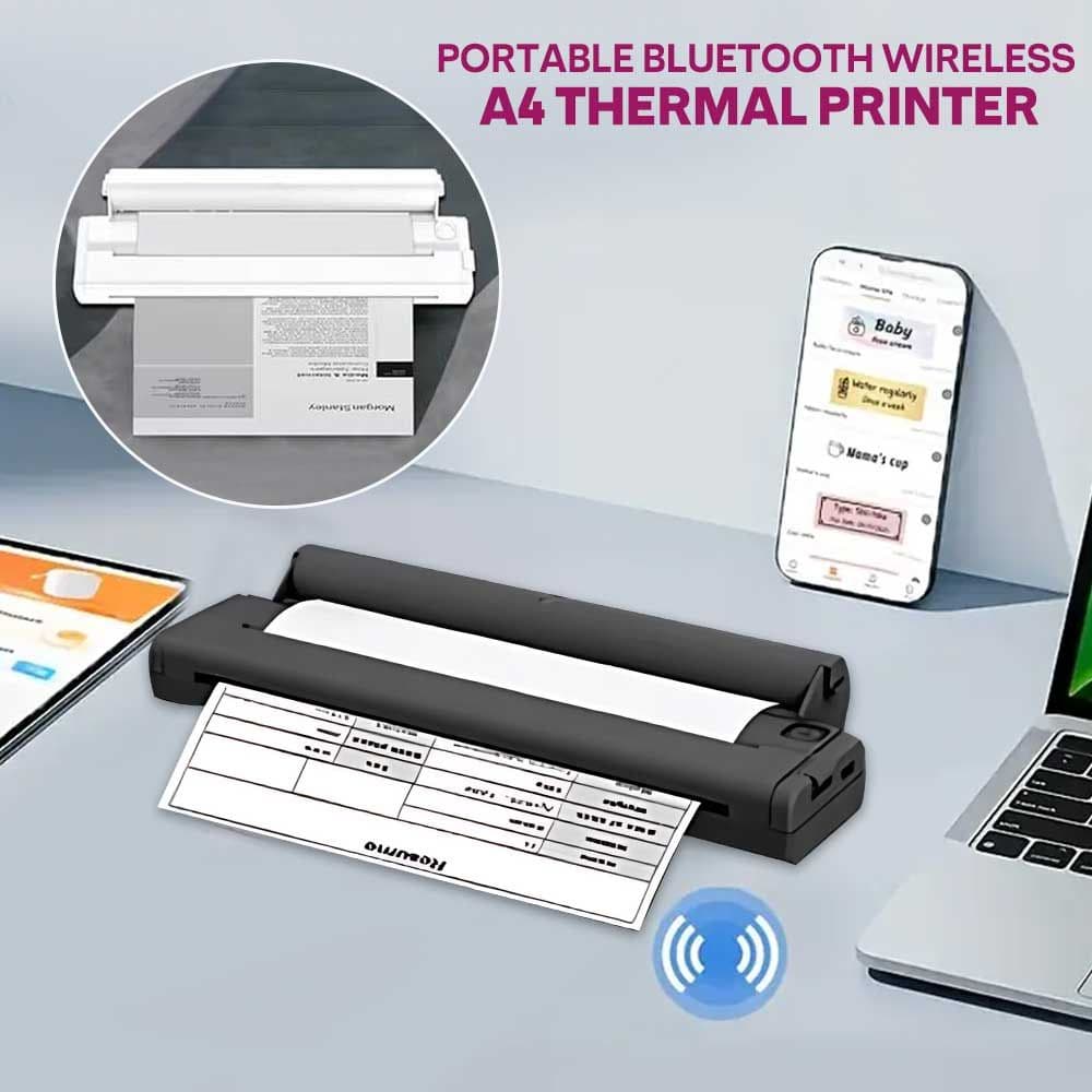 Portable Bluetooth Wireless A4 Thermal Printer