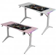 Gamax RGB Carbon Fiber Gaming Table 120×60×74CM with Mousepad