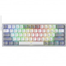 Redragon Fizz RGB Wired Mechanical Gaming Keyboard - White/Grey English & Arabic