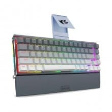 Redragon Shaco K641 Pro Wireless Aluminum Keyboard Red Switch - Grey White - English