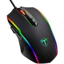 Pictek Wired Gaming Mouse with 8 Programmable Buttons -Black