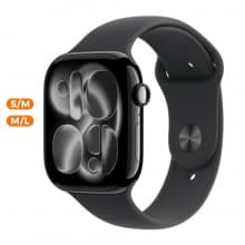 Apple Watch Series 11 GPS 46mm Jet Black Aluminum Case with Black Sport Band