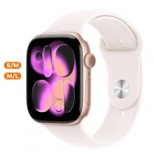 Apple Watch Series 11 GPS 46mm Gold Aluminum Case with Light Blush Sport Band