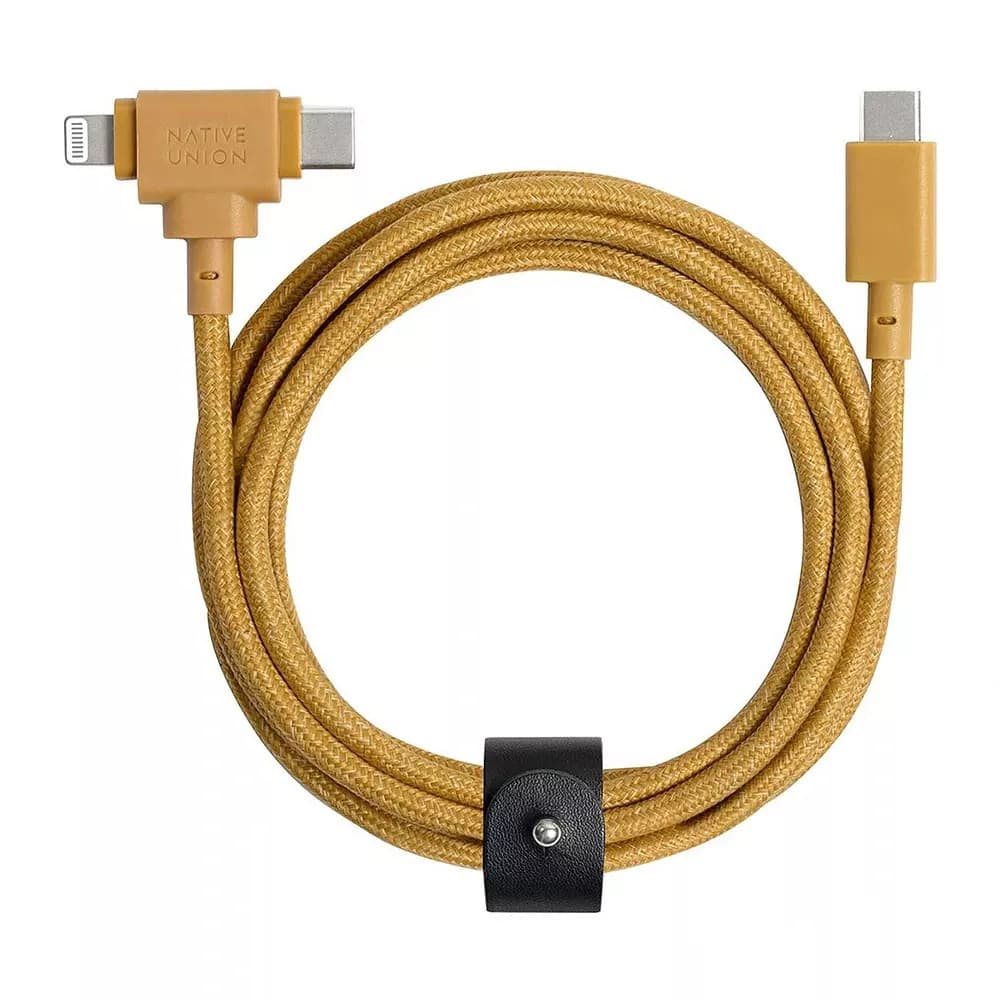 Native Union Belt Cable Duo USB-C + Lightning (1.5m) - Kraft