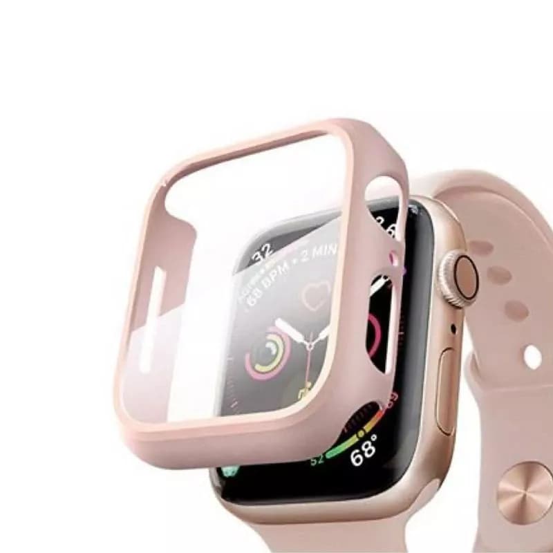 Hyphen Apple Watch Protector Tempered Glass Rose Gold 44mm