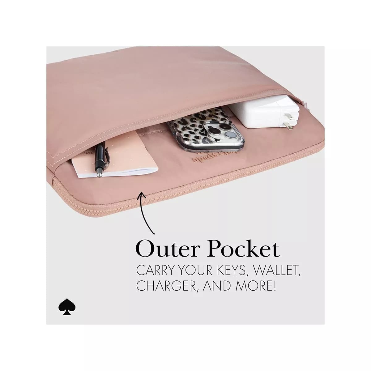 Kate Spade MacBook 16-inch Puffer Sleeve -Madison Rouge Nylon