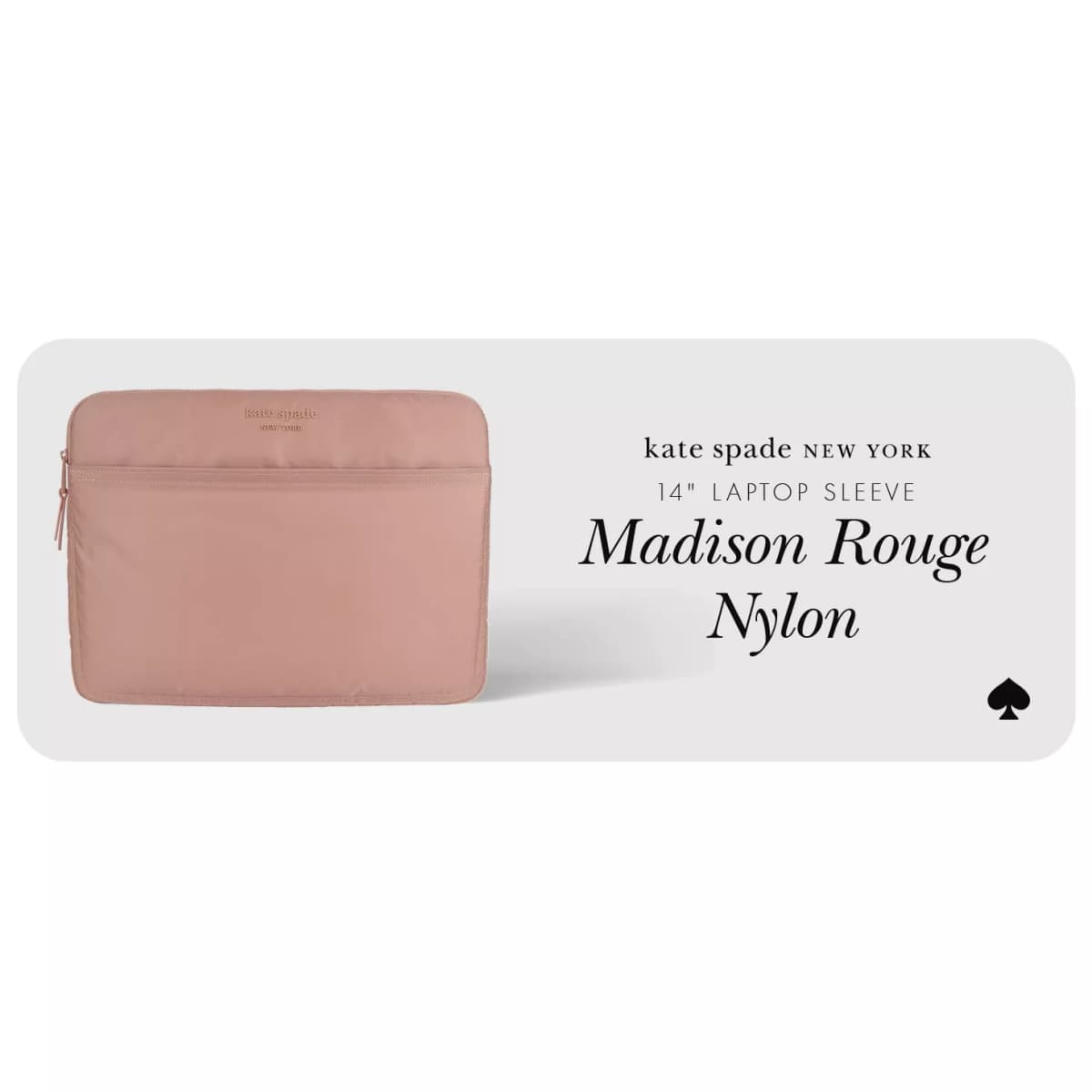 Kate Spade MacBook 14-inch Puffer Sleeve -Madison Rouge Nylon