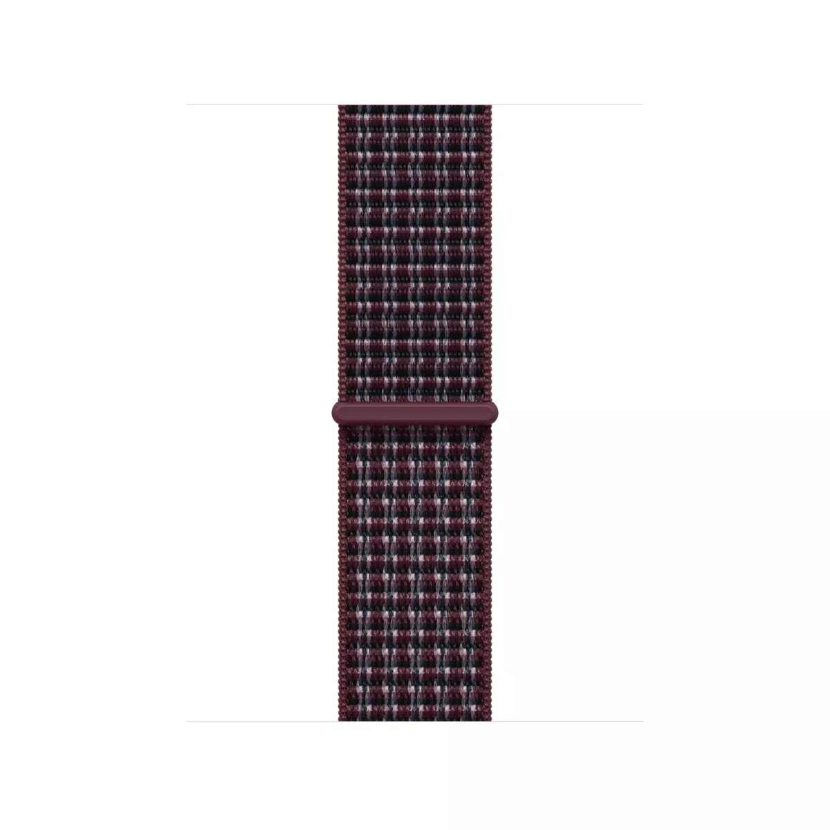 42mm Burgundy Plaid Sport Loop