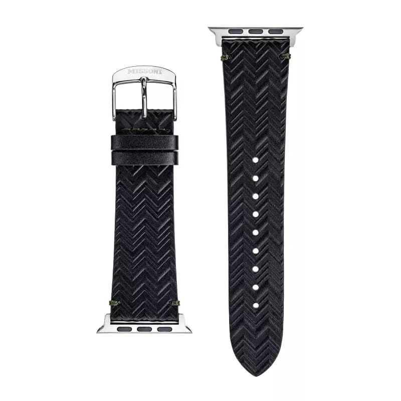 Missoni Apple Watch 42-44mm Leather Ardillon Buckle Strap