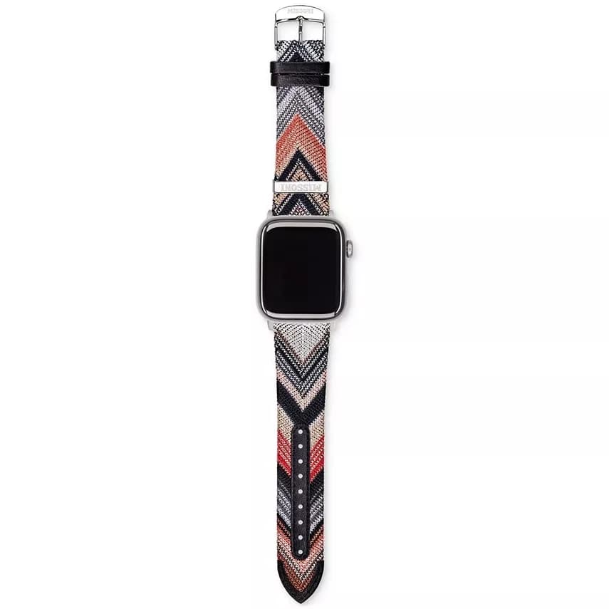 Missoni Zigzag Fabric Ardillon Apple Watch 42-45mm Strap SG - Multicol