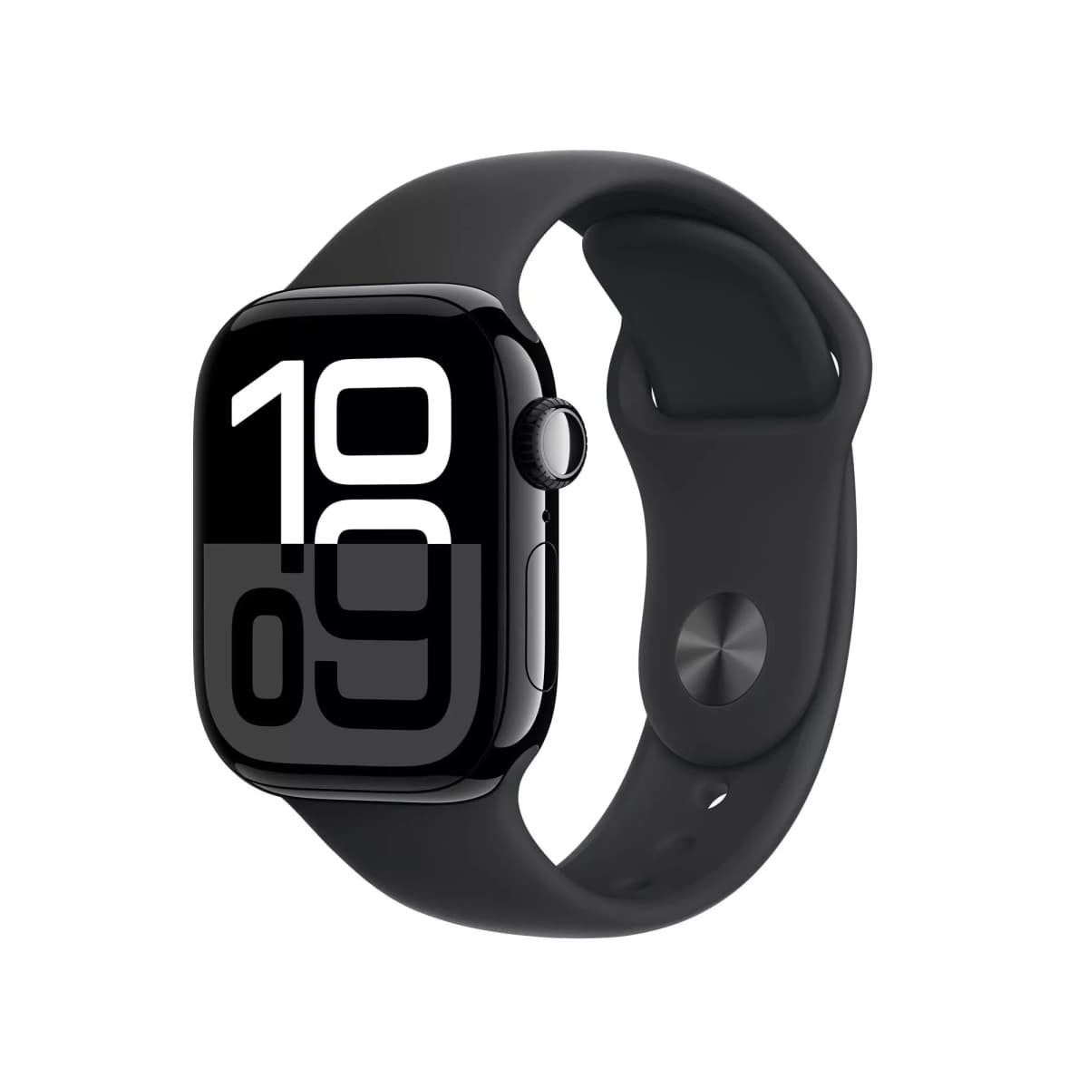 Apple Watch Series 10 Wi-Fi + Cellular 42mm Jet Black Aluminium Case with Black Sport Band - M/L