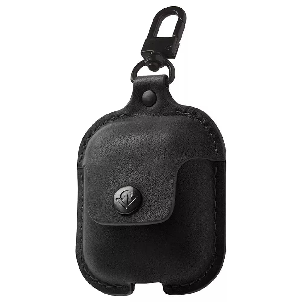 Twelve South AirSnap Black Leather AirPods Case