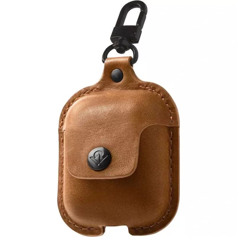 Twelve South AirSnap Cognac Leather AirPods Case