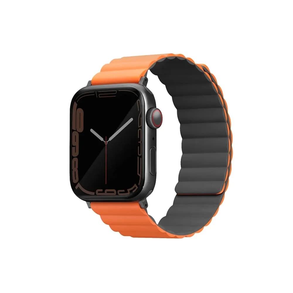Uniq Revix Reversible Magnetic Strap for Apple Watch 42-45mm - Gery/Orange