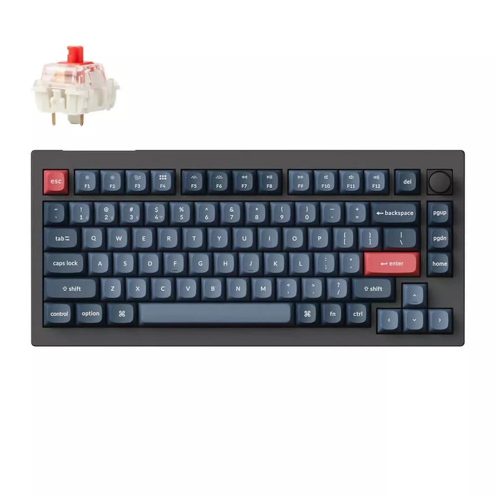 Keychron V1Max Swappable RGB Red Switch Knob Keyboard